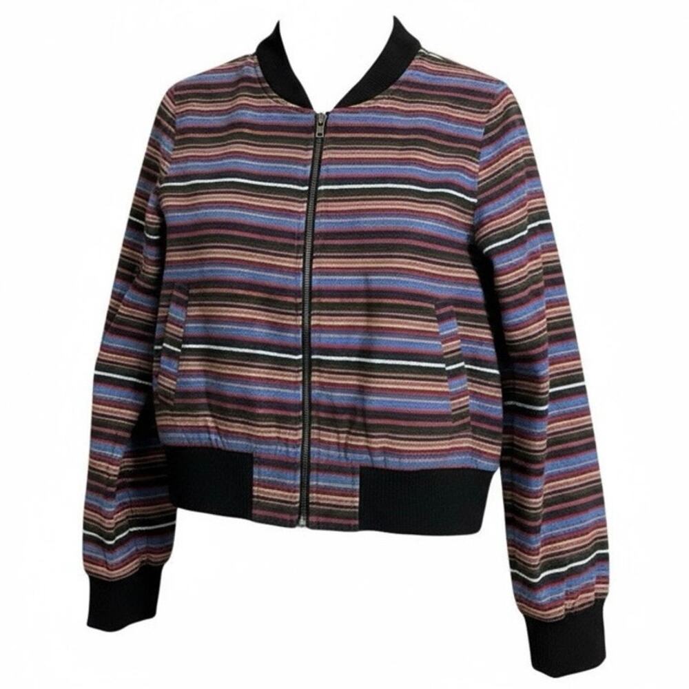 Women’s Southwest Serape Jacket Cotton Casual Comfy Lightweight Medium Full Zip